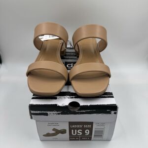 New Dolce Vita Sharona Women’s Dual Straps with Block Heel Sandals Cafe Size 9